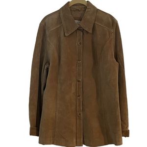 Women's Tan Suede Jacket by Valerie Stevens